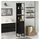 vidaXL Badezimmerschrank 33 x 185,5 x 33 cm Schwarz/Eiche