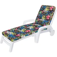 Hobbygarden Gartenliege Auflagen für Deckchair Polsterauflage für Sonnenliege - Liegenauflage Hugo 201 x 55 x 8 cm, Bunte Bläter