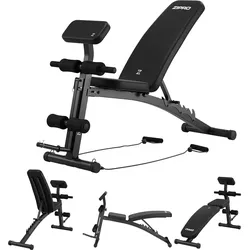 Hantelbank Zipro Volume Schrägbank Trainingsbank mit Curlpult SCHWARZ NO SIZE