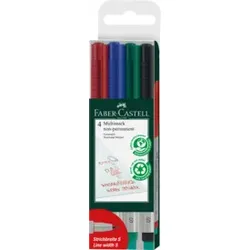 FABER CASTELL Overheadstift OHP-PLUS 4er-Etui 152404 SF NonP