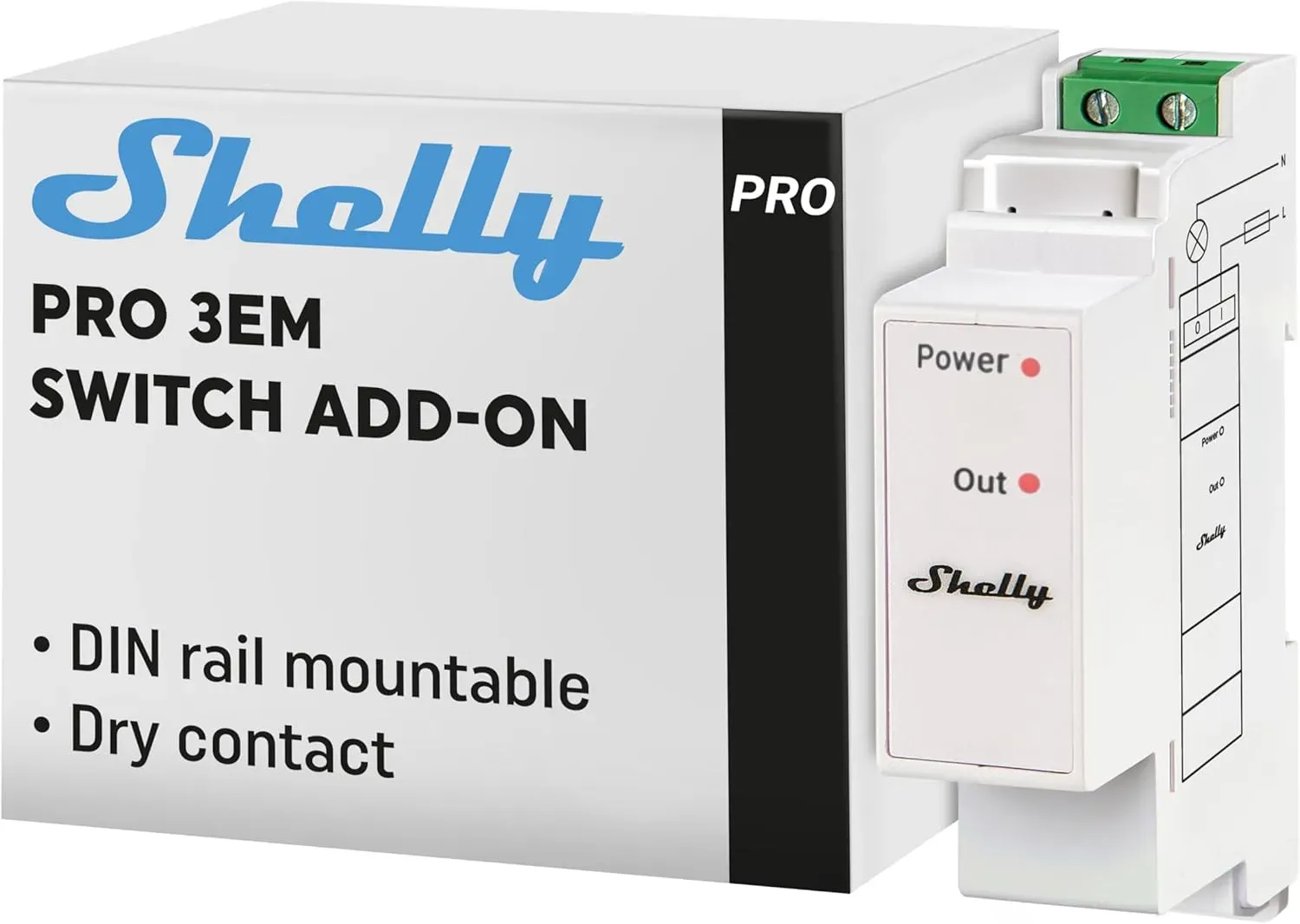 Preisvergleich Produktbild Shelly Pro 3EM Switch Add-On