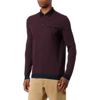 Bugatti Langarm-Poloshirt, in 2-tone-Optik, Gr. S