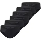 CAMANO Slip Herren 6er Pack schwarz/ grau XXL