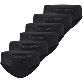 CAMANO Slip Herren 6er Pack schwarz/ grau XXL