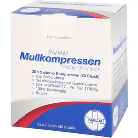 PARAM Mullkompressen 7,5 x 7,5 cm 8-fach steril