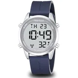 Hearkent Herren Sprechende Uhr Deutsch Ankündigung,Senioren Armbanduhr Sehbehinderte Uhren Blindenuhr,Große Digitale Funkuhr,Durchdachte Geschenke (Silikon Blau)