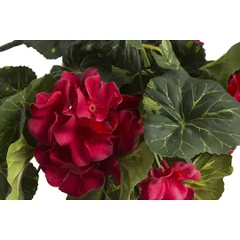 Botanic-Haus TESTEL künstlicher Geranienhänger/Geranienhängebusch (künstliche Geranie) mit 11 Stielen Farbe rot