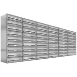 AL Briefkastensysteme AL 52 Fächer Edelstahl silber