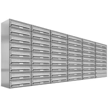 AL Briefkastensysteme AL 52 Fächer Edelstahl silber