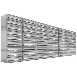 AL Briefkastensysteme AL 52 Fächer Edelstahl silber