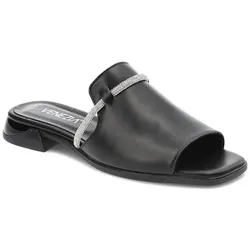 Schwarze Pantoletten Venezia Elegante Lederschuhe, 36