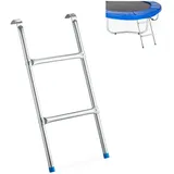Relaxdays Trampolin Leiter zum Einhängen Blau/Silber 76 cm x 38 cm x 6 cm