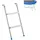 Relaxdays Trampolin Leiter zum Einhängen Blau/Silber 76 cm x 38 cm x 6 cm