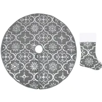 vidaXL Weihnachtsbaumdecke 150 cm Grau