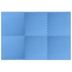 vidaXL Bodenmatte »Bodenmatten 6 Stk. 2,16 m2 EVA-Schaum Blau« blau