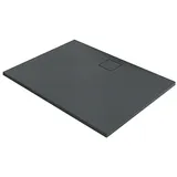 Hüppe Duschwanne Hüppe EasyFlat 1200 x 52 x 800 mm, Mineralguss, Ablauf lange Seite, anthrazit matt - EF0104128