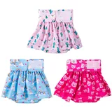 CuteBone 3 Stück Wiederverwendbare Hundewindeln, Hochsaugfähige, waschbare und umweltfreundliche Damenbinden Hundekleider Röcke für weibliche Haustiere QBD01L-DE