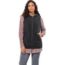 Jack Wolfskin High Curl Long Weste - Black - M