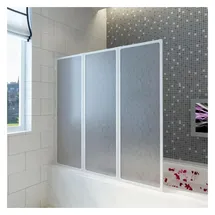vidaXL Duschwand 141 x 132 cm 3 Paneele Faltbar