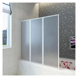 vidaXL Duschwand 141 x 132 cm 3 Paneele Faltbar