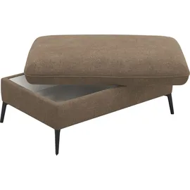 sit&more Polsterhocker SIT & MORE "Emely", braun (hellbraun), B:104cm H:47cm T:69cm, 100% Polyester, Hocker, Polsterhocker, mit praktischen Stauraum