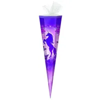 Verpackungsmittel GmbH Schultüte mit Gravur / Zuckertüte / 85cm / eckig / "Einhorn"