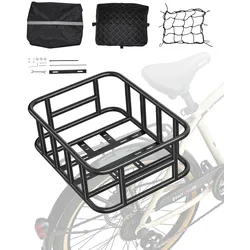 VEVOR Fahrradkorb hinten Gepäckträger Gepäcknetz Hinterradkorb 435x330x155mm