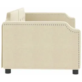 vidaXL Tagesbett Creme 100x200 cm Stoff