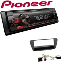 Pioneer 1-DIN Autoradio USB AUX Android Einbauset für Audi Q3 ab 2011 Canbus