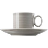 Thomas Porzellan Tasse Loft Colour Moon Grey Kaffeetasse 2tlg., Porzellan