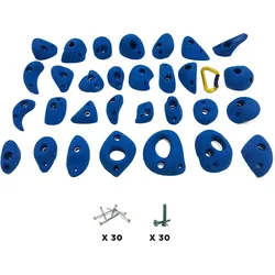 30 Klettergriffe - BANGA - Mit Befestigungsmaterial - Blau BLAU No Size