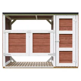 TIMBELA Mülltonnenbox M981A 217 x 159 cm rot