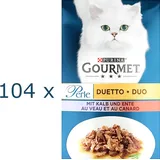 (EUR 8,48 / kg) GOURMET Perle Duetto mit Kalb und Ente in Sauce 104x 85 g