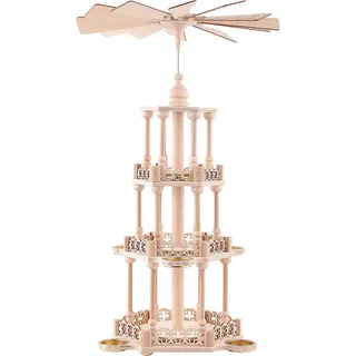 Erzgebirge-Palast Weihnachtspyramide 3-stöckige Pyramide Selbstbausatz (50cm) von Saico Seiffen