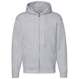 FRUIT OF THE LOOM Premium Hooded Sweat Jacket - Unsi, graumeliert, M