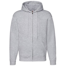 FRUIT OF THE LOOM Premium Hooded Sweat Jacket - Unsi, graumeliert, M