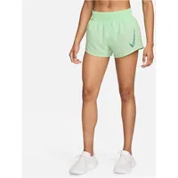 Nike One Dri-Fit Mid-Rise 3"-Lined Damen Shorts, grün -