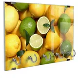 DEQORI Schlüsselbrett 'Gemischte Zitrusfrüchte', (1 St), Schlüsselhalter Schlüssel Haken Schlüsselboard modern Schlüsselleiste gelb|grün