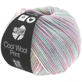 Lana Grossa Häkelwolle Cool Wool Print Silber/Mint 50 g