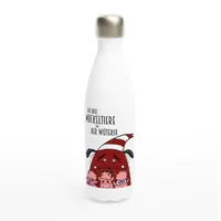 Moonwalker verlag Weiße Edelstahl-Wasserflasche ' Die drei Muckeltiere &