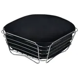 KESPER Brot- und Obstkorb Edelstahl, 26 x 26 x 11 cm 90882 , Farbe: Schwarz,