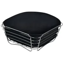 KESPER Brot- und Obstkorb Edelstahl, 26 x 26 x 11 cm 90882 , Farbe: Schwarz,