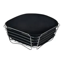KESPER Brot- und Obstkorb Edelstahl, 26 x 26 x 11 cm 90882 , Farbe: Schwarz,