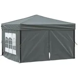 vidaXL Partyzelt Faltbar mit Seitenwänden Anthrazit 3x3 m