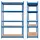ECD Germany Lagerregal Metall/MDF 200x100x50 cm Blau 5 Böden belastbar bis 875 kg