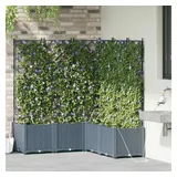 vidaXL Garten-Pflanzgefäß 5 pcs Hellgrau Stahl