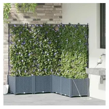 vidaXL Garten-Pflanzgefäß 5 pcs Hellgrau Stahl