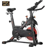 Vevor Heimtrainers Fahrrad mit einstellbarem magnetischem Widerstand Indoor-Fahrrad Trainingsfahrrad mit leisem Riemenantrieb & bequemem Sitzpolster & LCD-Monitor & schwerem Schwungrad Schwarz