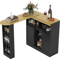 Homcom Ausziehbarer Bartisch Spanplatte, MDF