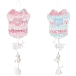 PartyDeco Baby Shower faltbare Pinata Gender Reveal Jungen oder Mädchen Strampler
